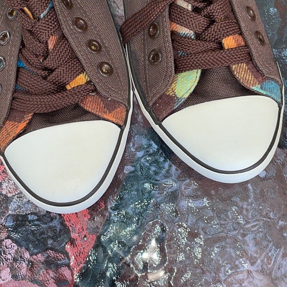 NEW Apple Bottoms Y2K 00,s Brown High Top Sneakers 7.5 w extra laces - Picture 10 of 10